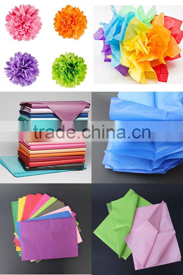 Custom solid color fancy wrapping tissue paper in factory