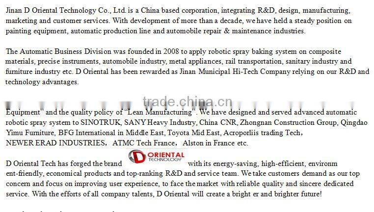 DOT-F1 D Oriental cheap spraying booth / furniture spray paint room with oven