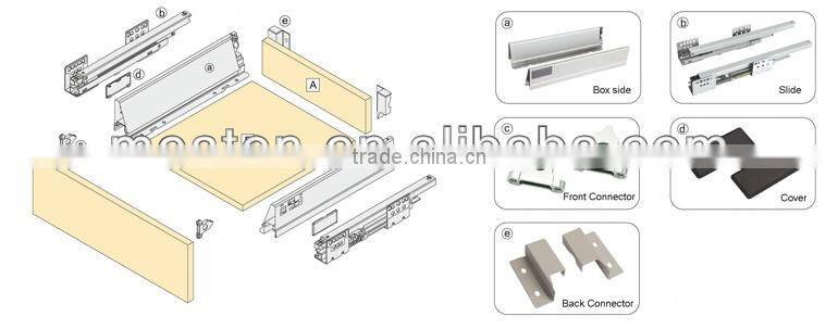 Kitchen cabinet auto closing drawer slide