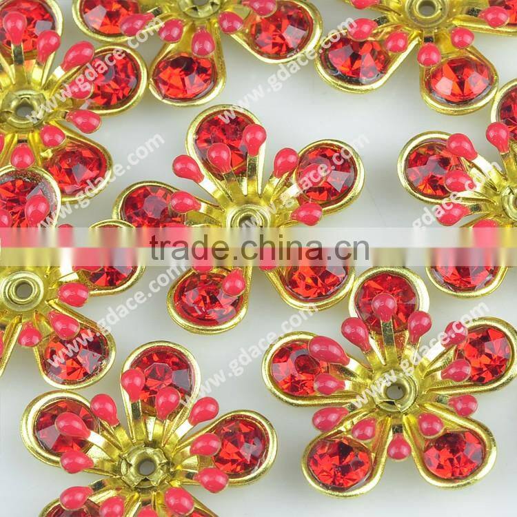 Assorted colors fresh style metal flower,craft metalware flower pieces,shoes decorative metal flowers