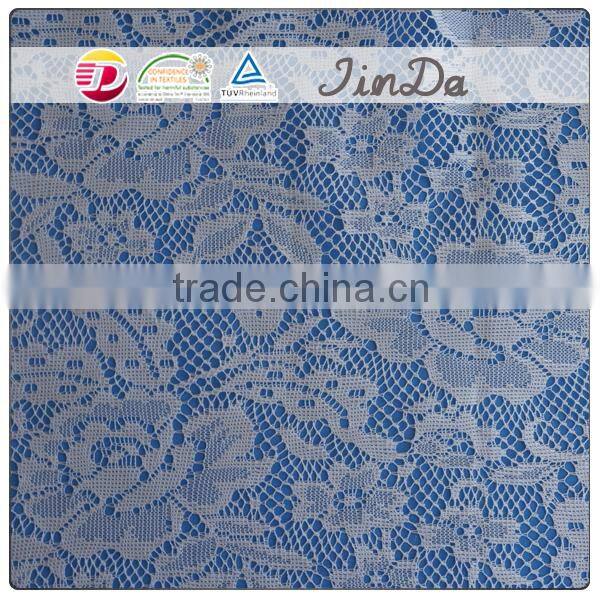 Lady fancy white polyester lace used for garments wholesale in stock