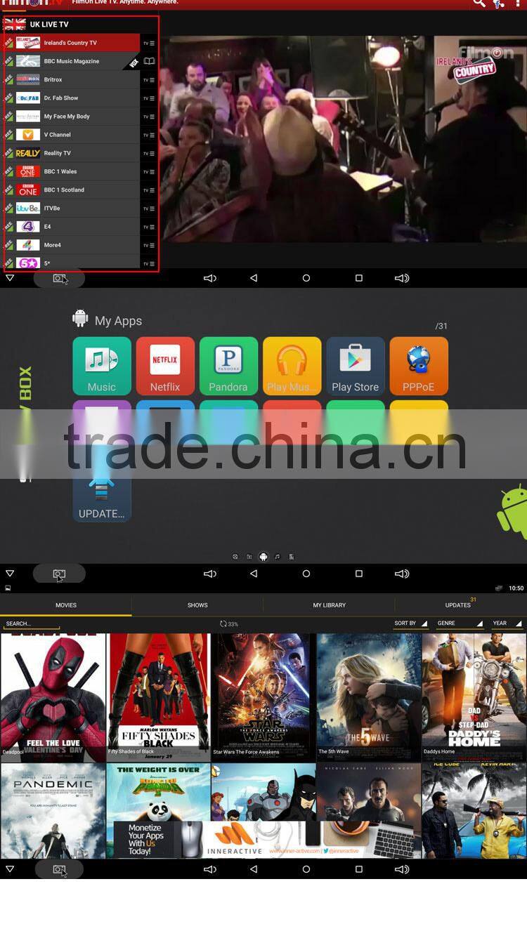 T95M iLepo plus 4K low configuration 1GB RAM android 5.1 LED display OTT TVBOX