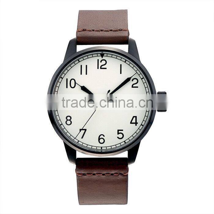 Genuine Leather band Japanese movt factory wholesale watch