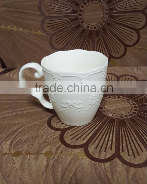 ceramic cup unglazed with unique design for advertising