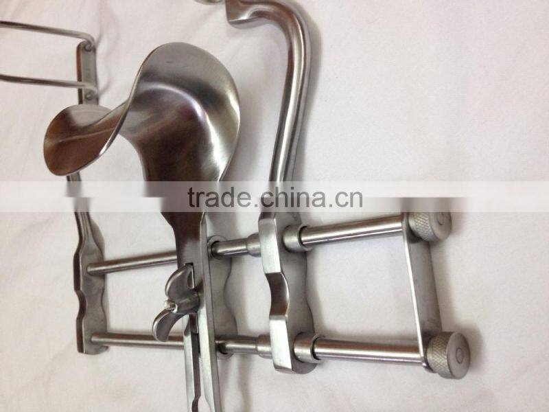 Balfour Abdominal Retractor Set Stainless Steel CE ,ISO Standard , 18cm Spread with Center Blade all sizes of blades available