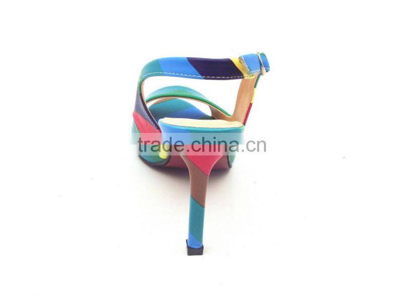 new arrival thin high heel rainbown women sandals