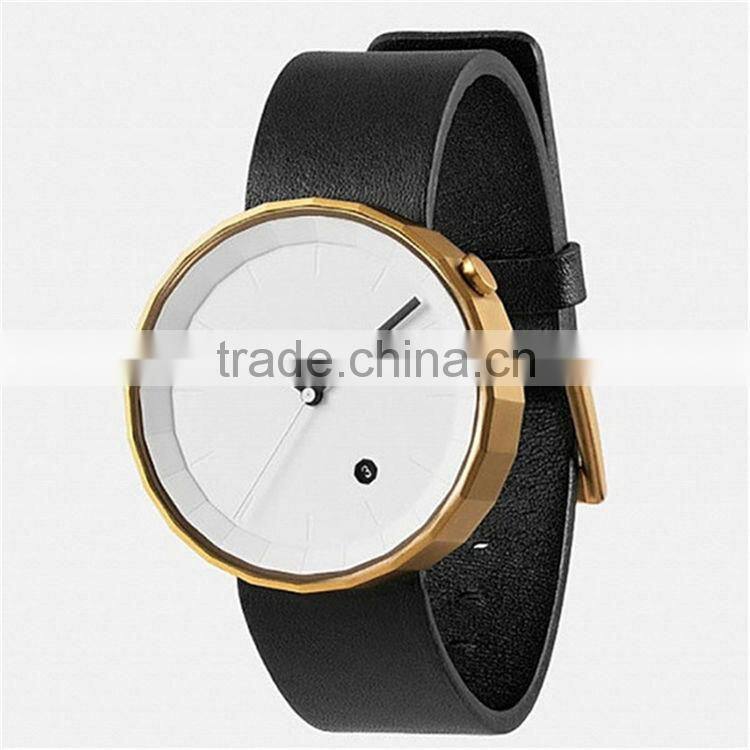 Delightful collection timepiere geometric design 24-cut case stainless steel no indices gold watch prices