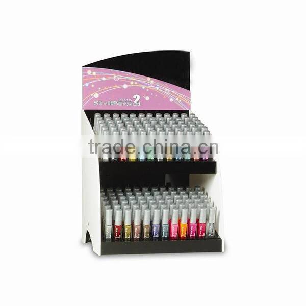 Hot design black makeup display stand,acrylic makeup display case