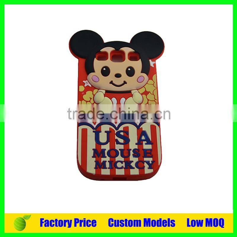 For disney Mickey design cheap Silicone 3d phone back cover case for Moto X Pro phone case