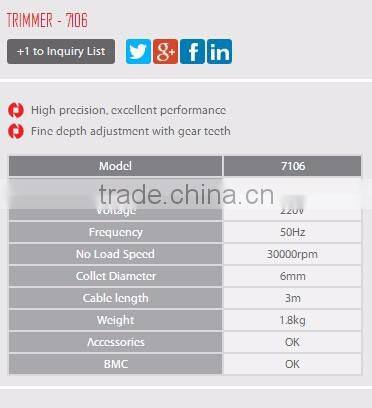 RONIX WOOD WORKING TOOLS ELECTRIC TRIMMER MODEL 7106 550W HIGH PRECISION