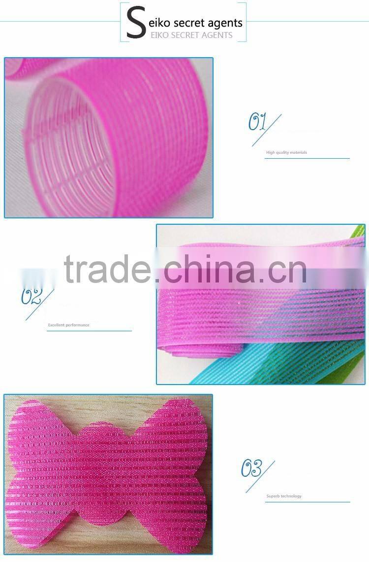 Fashion hair accessories customize hook and loop tape hair roller