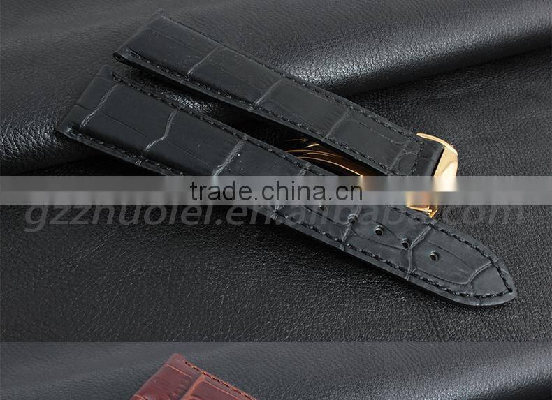 2015 Fashion Croco grain calf leather watch band leather watch strap 19mm 20mm 22mm