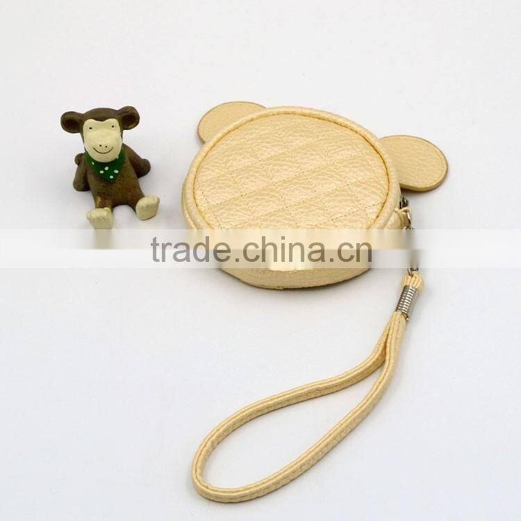 Fancy coin purse with handle PU fancy change wallet