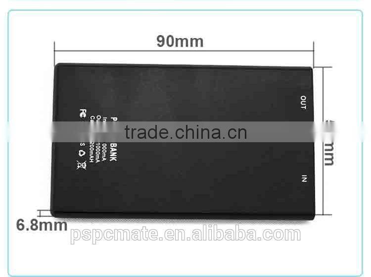 CE ROHS Portable ultra-thin credit card power bank, name card power bank, super slim business card power bank