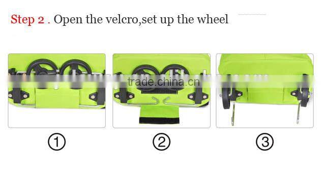 Hot sale!!! China design fashion foldable trolley shopping bag with wheels