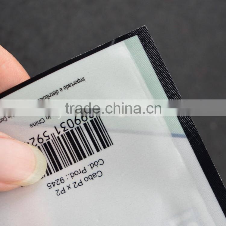 grocery packing PET+PE colorful printing lamination 3 side seal header bag wholesale price