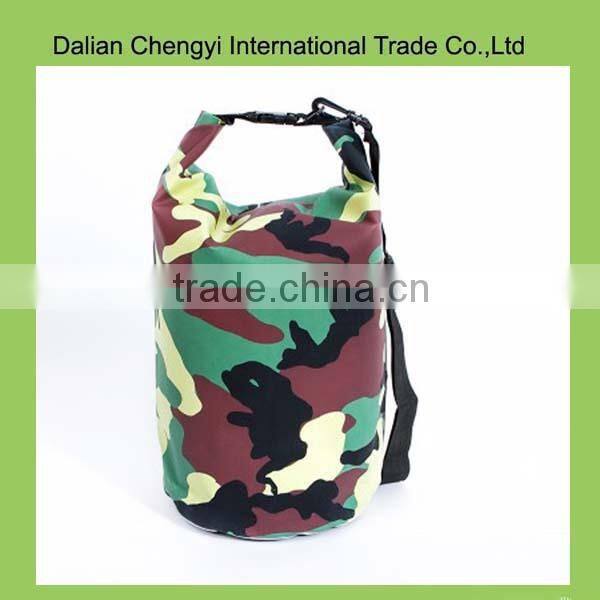 Factory price tactical camouflage waterproof pvc dry bag for outdoor sport