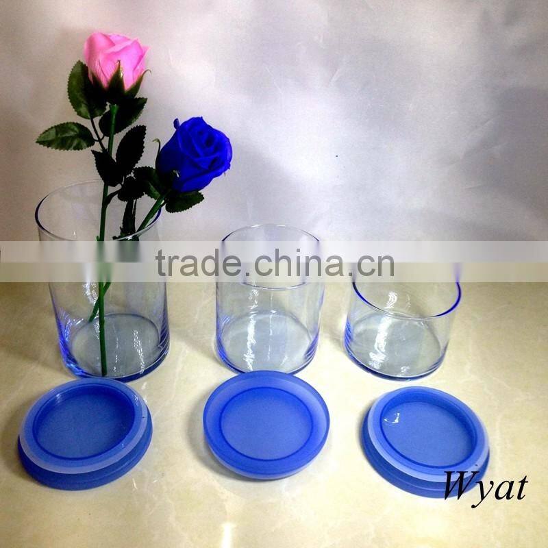 cheap 1000ml 650ml 500ml glass candle jars with lids