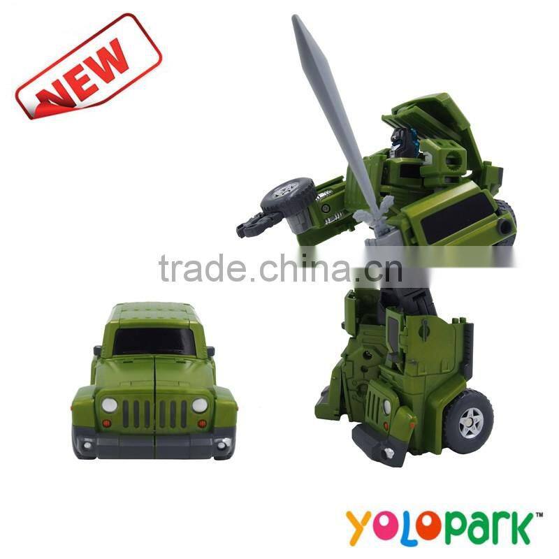 Hot sale high quality plastic deformation robot transformable car toys