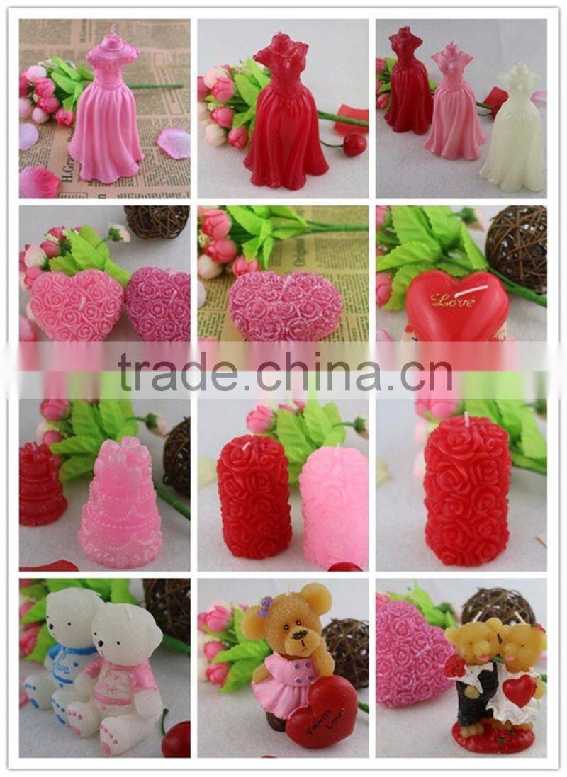 the most popular romantic heart shape decorative wedding candle