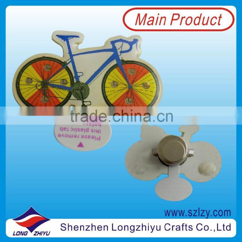 Cheap LED Flashing Light Badge Custom Design Printing Epoxy Led Badges