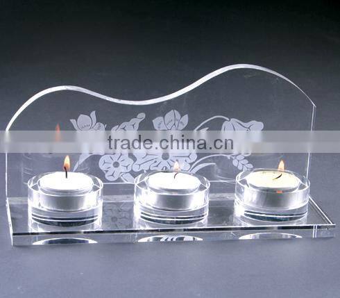 2015 beautiful decoration crystal candle holder