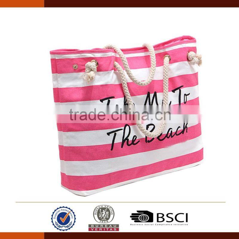 New Design Fashion Canvas Beach Bag for Ladies