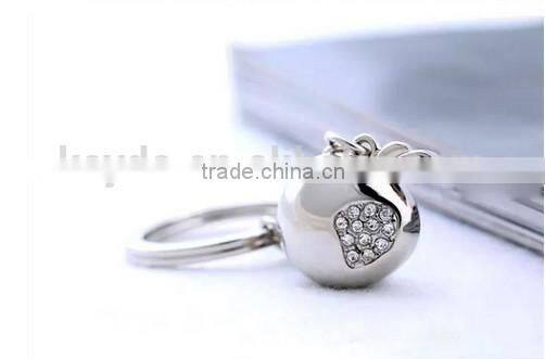 new arrival custom Metal crystal Keychain key ring