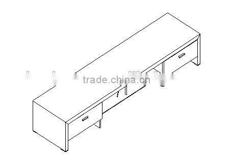 Modern living room TV stand in oak