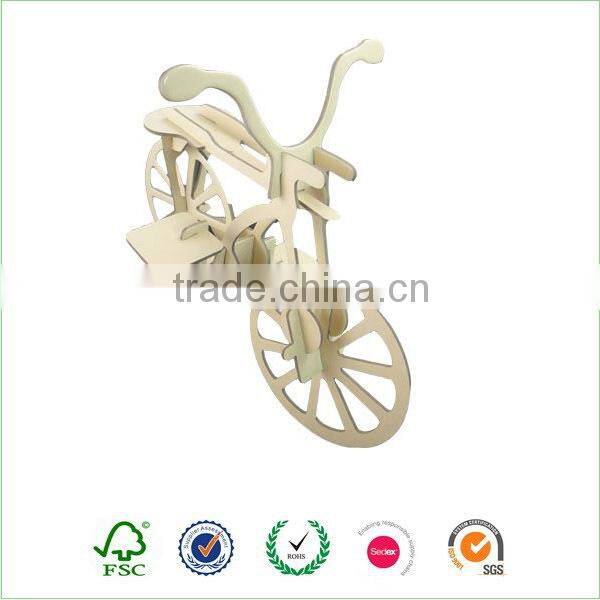 Educational bike shaped diy 3d puzzle