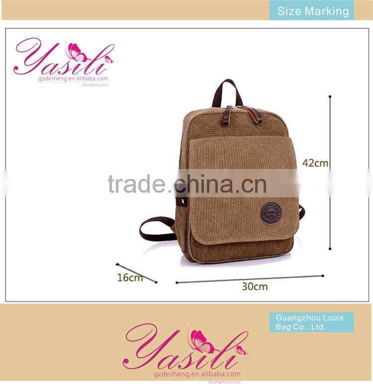 heavy duty waterproof backpack customized fashionable canvas bag