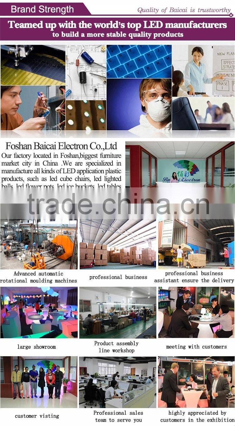 PE material illuminated led planters /light up flower pot/plastic led flower pot