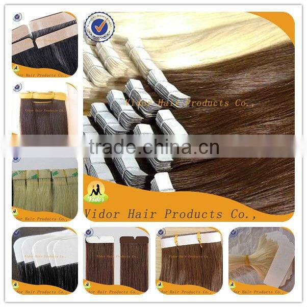 22'' European Remy Hair/ Pu Hair Weft Hair Extensions Tape Hair Extensions 60# 613#