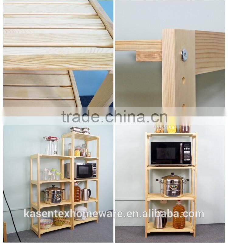 Five Layers Wooden Oven Shelf Microwave shelf kitchen multilayer shelf