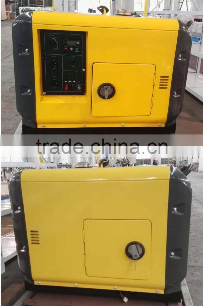 small silent portable 7KW 7KVA 7000WATT single and three phase diesel generator