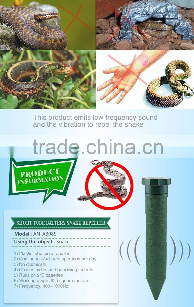 Top rated Plastic Mini Tube outdoor vibrating sonic battery operated electronic snake repellent