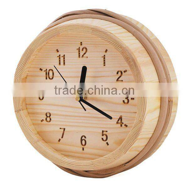 Traditional dry steam steam wooden sauna room use sauna wooden clock