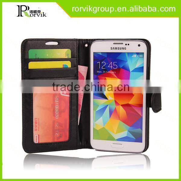 Fashion Book Style Leather Wallet Cell Phone Case for Samsung Galaxy S5