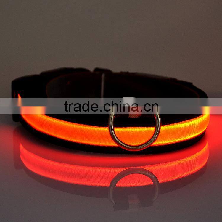 Glowing in The Dark Black Bands LED Collar For Dogs Lighted Dog Collars Colorful Pet Shop Products