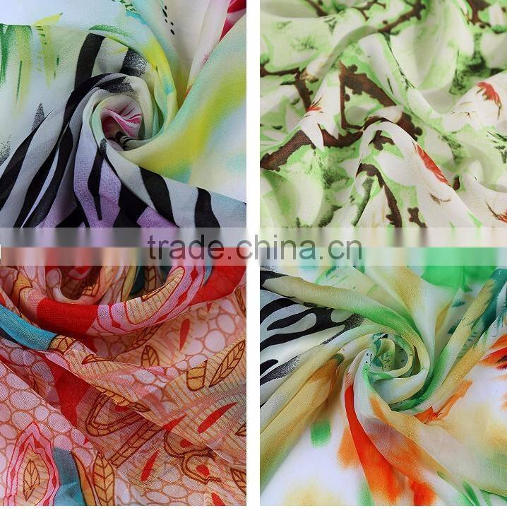 100% Polyster Chiffon Paper Digital Printed Fabric Wholesale