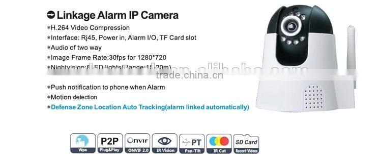 Wireless Security Alarm Camera System HD P2P Infrared Night Vision WiFi Camera iSmartAlarm IP Camera System