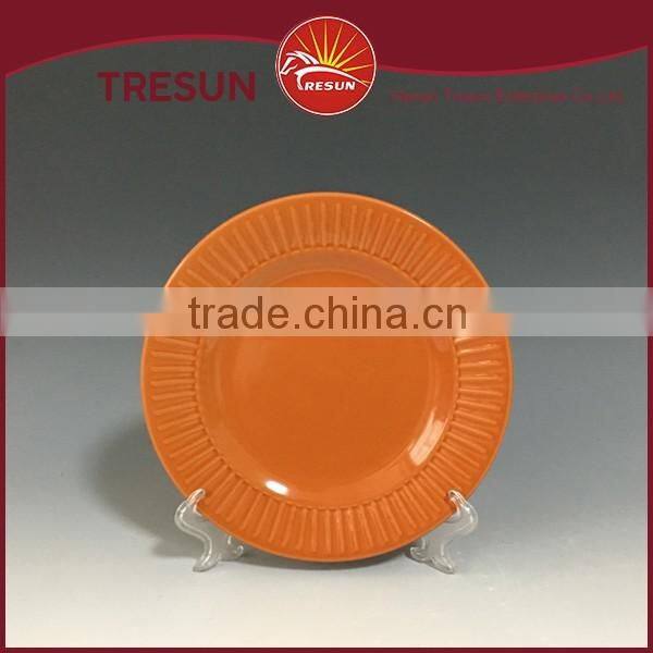 stoneware embossing plates, ceramic solid color glaze plates