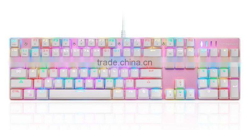 High quality suspension type RGB mechanical keyboard with aluminium alloy cover