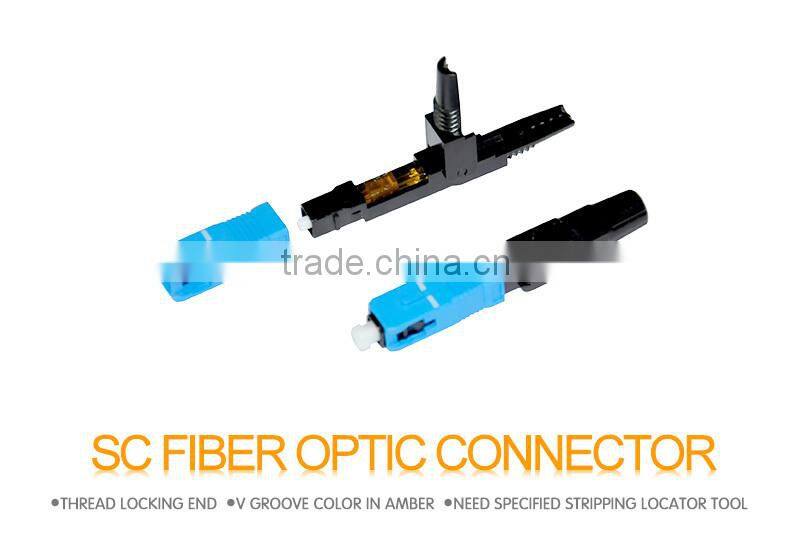 SC APC fiber optic fast connector/quick assembly connector/field assembly connector