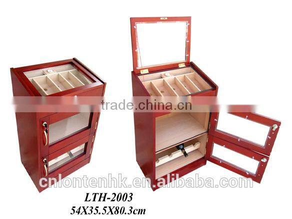 Glass top cigar cabinet humidor wine humidor cabinet