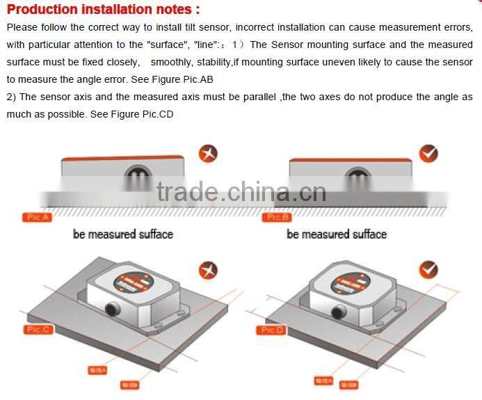 ACA628T High Accuracy Tilt Sensor Inclinometer With Full Temperature Compensation Best Precision 0.002deg