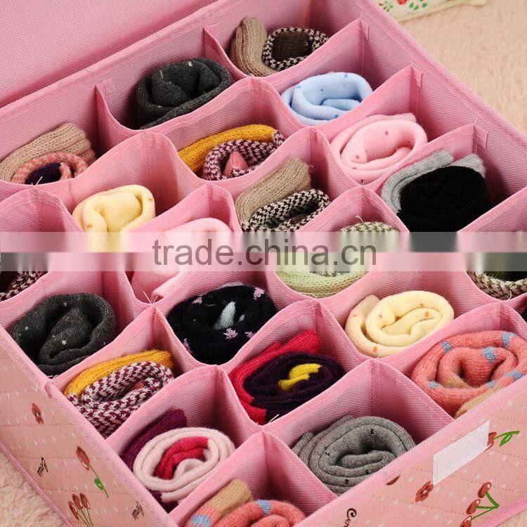 24 grid underwear storage box,multifunctional foldable socks underwear storage bag,storage tools