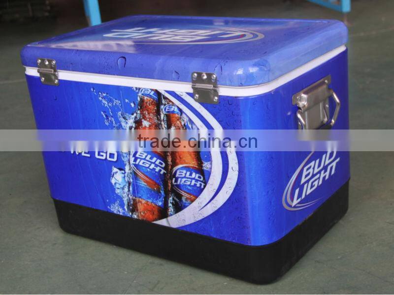 beverage retro metal ice cooler box