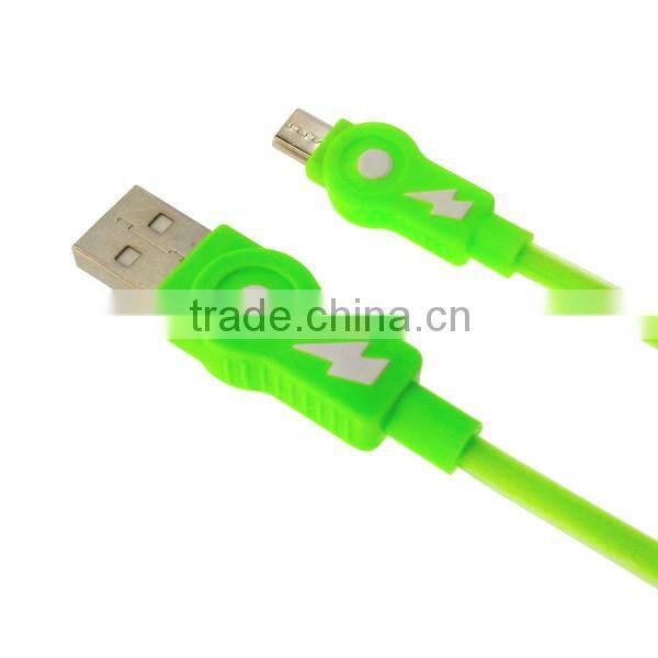 Hot Selling Colorful Micro Braided USB Cable with Aluminum Case for Mobilephone