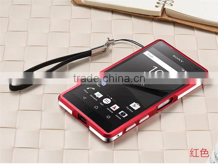 Ultrathin Aviation Screw Frame Cover Metal Aluminum Bumper for Sony Xperia Z5 Z5 Compact Back Case